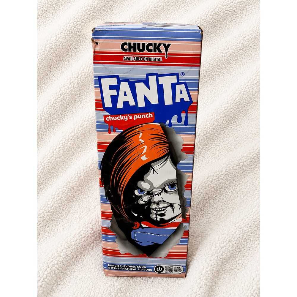 Fanta Chucky Punch 12 Can Empty Box Halloween Horror Decor Display Collectible